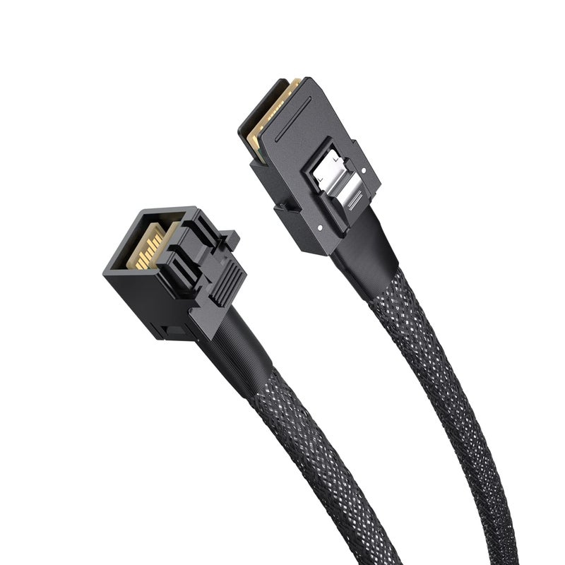 ipolex SFF-8643 to SFF-8087 Mini SAS HD Cable with Sideband, Compatible with 12Gbps SAS Drives and 6Gbps SAS/SATA Drives, 0.8-m(2.62ft), 2 Pack - Image 5